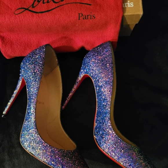 Christian Louboutin Glitter Pigalle 39.5 - Picture 3 of 12